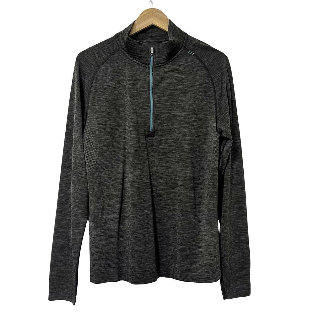 Lululemon Men’s Metal Vent Tech 1/2 Zip Long Sleeve Top Size L Gray Active‎